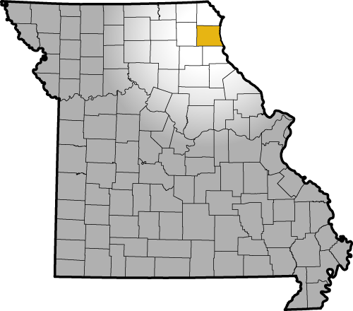 Map of Missouri highlighting Lewis County's location within the state